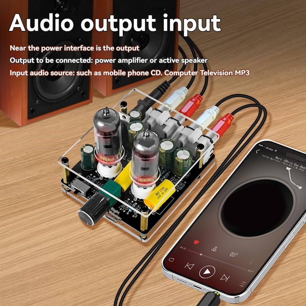 Amazon | Kriccekal オーディオアンプ 6j3真空管とHIFIプリアンプDC